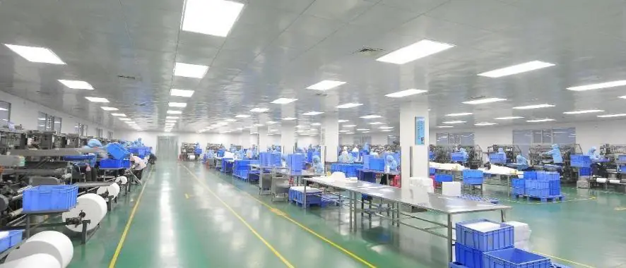 Bright sewing workshop with organized production lines